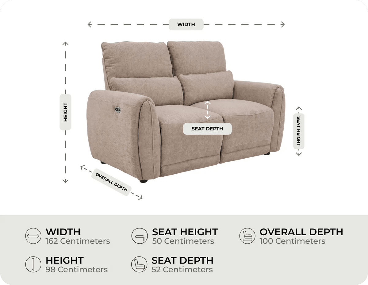 Manchester Fabric Biscuit Electric Recliner 