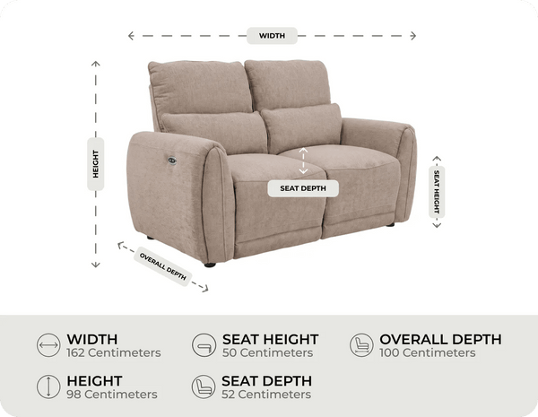 Manchester Fabric Biscuit Electric Recliner 