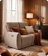 Manchester Fabric Biscuit Electric Recliner