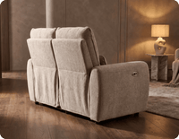 Manchester Fabric Biscuit Electric Recliner Seater 