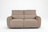 Manchester Fabric Biscuit Electric Recliner 3 Seater Sofa