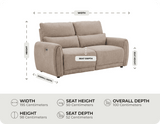 Manchester Fabric Biscuit Electric Recliner 3