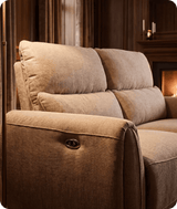 Manchester Fabric Biscuit Electric Recliner 3