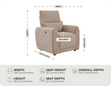 Manchester Fabric Biscuit Recliner Armchair