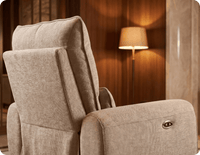 Manchester Fabric Biscuit Electric Recliner