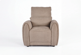 Manchester Fabric Biscuit Electric Recliner