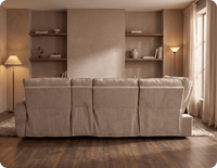 Manchester Fabric Biscuit Electric Recliner