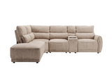 Manchester Fabric Biscuit Electric Recliner 