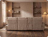 Manchester Fabric Biscuit Electric Recliner