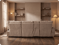 Manchester Fabric Biscuit Electric Recliner
