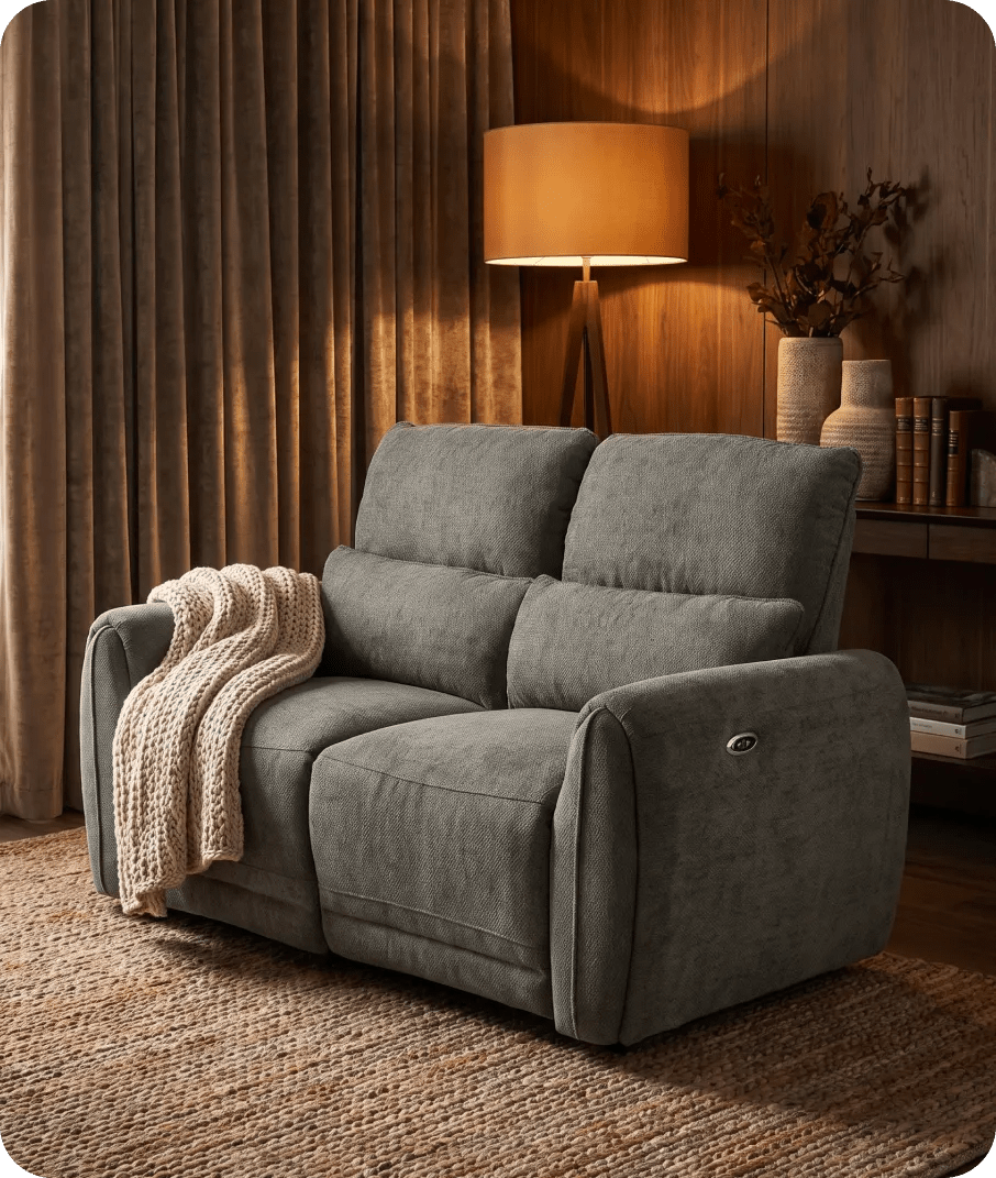 Manchester Fabric Moss Green Electric Recliner 2