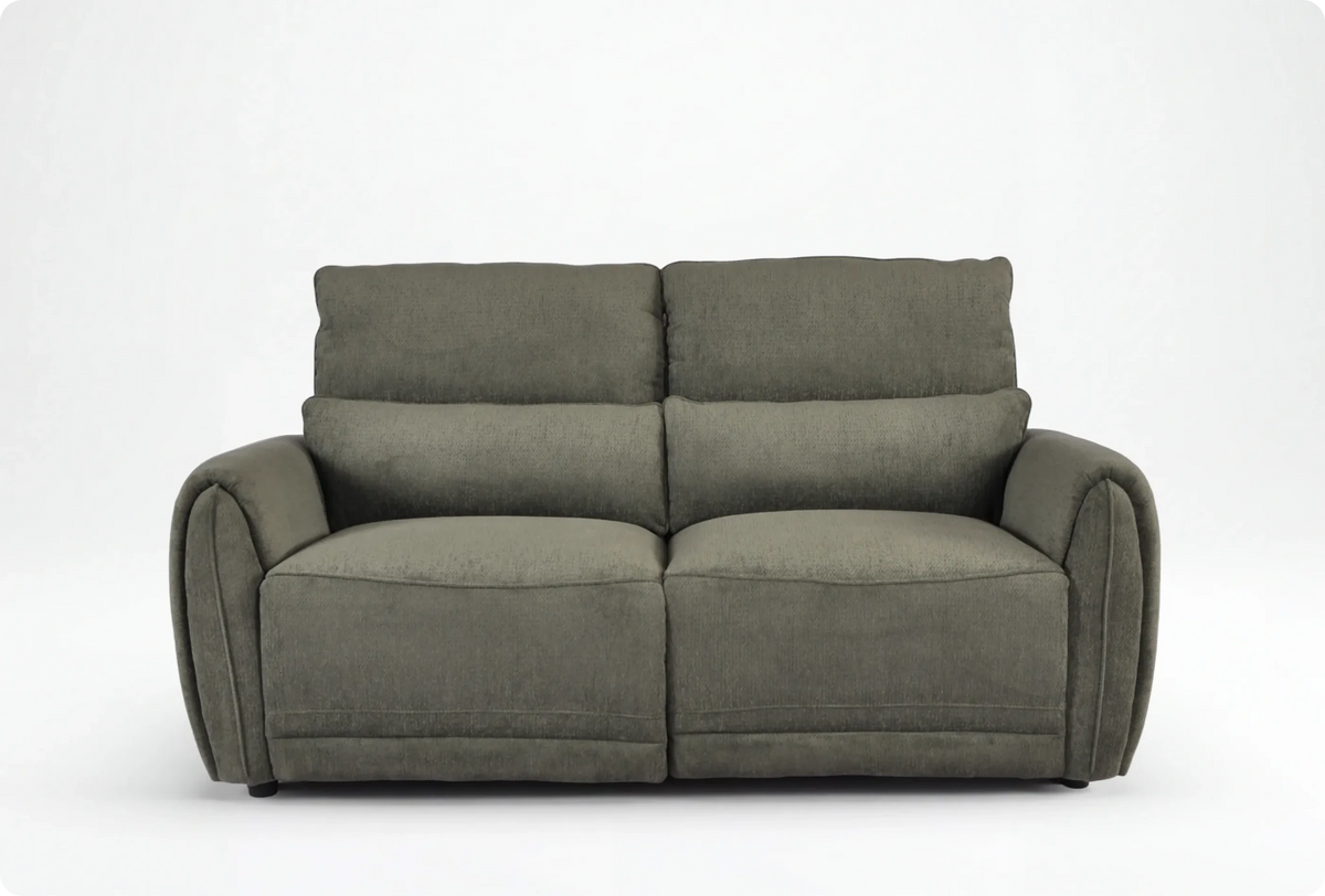 Manchester Fabric Moss Green Electric Recliner 3 Seater Sofa