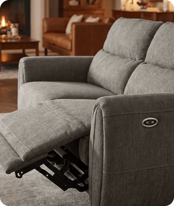Manchester Fabric Moss Green Electric 3 Seater Sofa