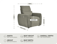 Manchester Fabric Moss Green Recliner 
