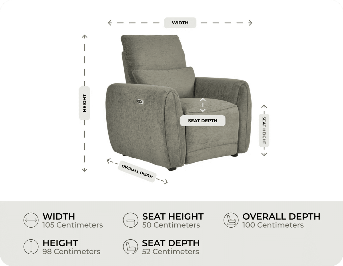 Manchester Fabric Moss Green Recliner 