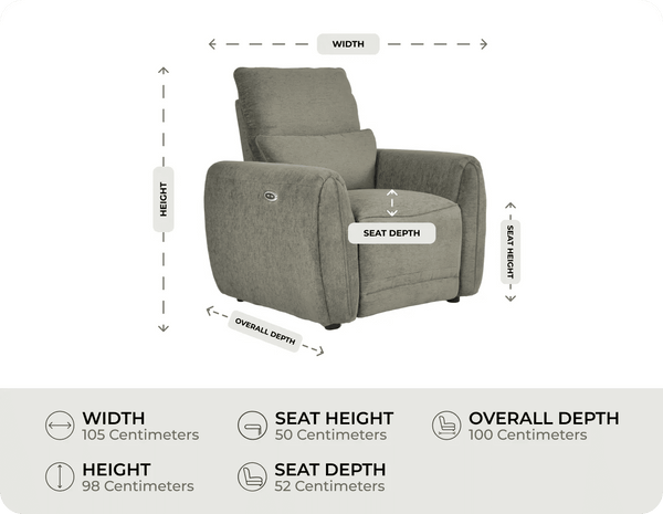 Manchester Fabric Moss Green Recliner 