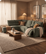 Manchester Fabric Moss Green Electric Recliner Left Hand Corner