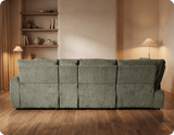 Manchester Fabric Moss Green Electric Recliner Left 