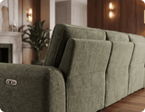 Manchester Fabric Moss Green Electric