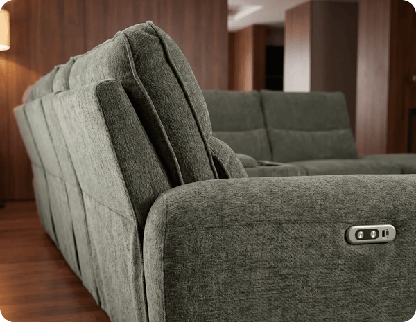 Manchester Fabric Moss Green Electric Recliner