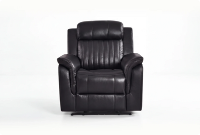 Martini Genuine Leather Black Electric Recliner Armchair