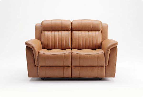 Martini Genuine Leather Caramel Electric Power Recliner