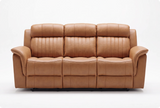 Martini Genuine Leather Caramel Electric Power Recliner 3 Seater