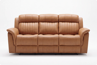 Martini Genuine Leather Caramel Electric Power Recliner 3 Seater