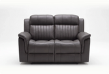 Martini Genuine Leather Grey 2 Seater Sofa