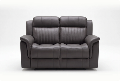 Martini Genuine Leather Grey Electric Power Recliner 2 Seater Sofa