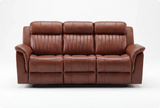 Martini Genuine Leather Tan 3 Seater Sofa
