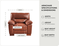 Dalmore Genuine Leather Tan Armchair