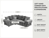 Florence Scatter Grey Fabric Left Corner Sofa