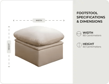 Florence Cream Leather Footstool