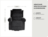 Cambridge Black Fabric Rise & Recline Mobility Chair