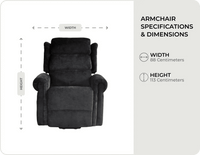 Cambridge Black Fabric Rise & Recline Mobility Chair