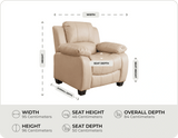 Veloura Cream Leather Armchair measurement