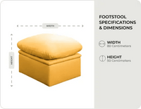 Florence Mustard Leather Footstool