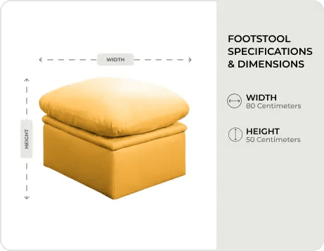 Florence Mustard Leather Footstool