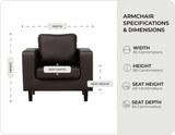 Box Brown   Armchair measurement 