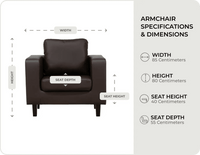 Box Brown   Armchair measurement 