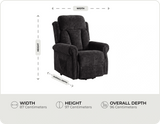 Derby Black Fabric Rise & Recline Mobility Chair measurements