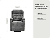 Oliver Grey Fabric Rise & Recline Mobility Chair