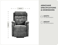 Oliver Grey Fabric Rise & Recline Mobility Chair