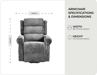 Cambridge Grey Fabric Rise & Recline Mobility Chair