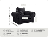 
Florence Scatter Black Fabric Armchair
measurements