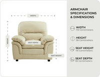 Florence Cream Leather Armchair