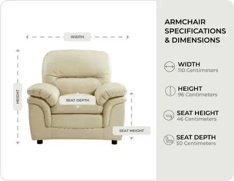 Florence Cream Leather Armchair