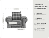 Florence Scatter Grey Fabric Armchair