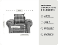 Florence Scatter Grey Fabric Armchair